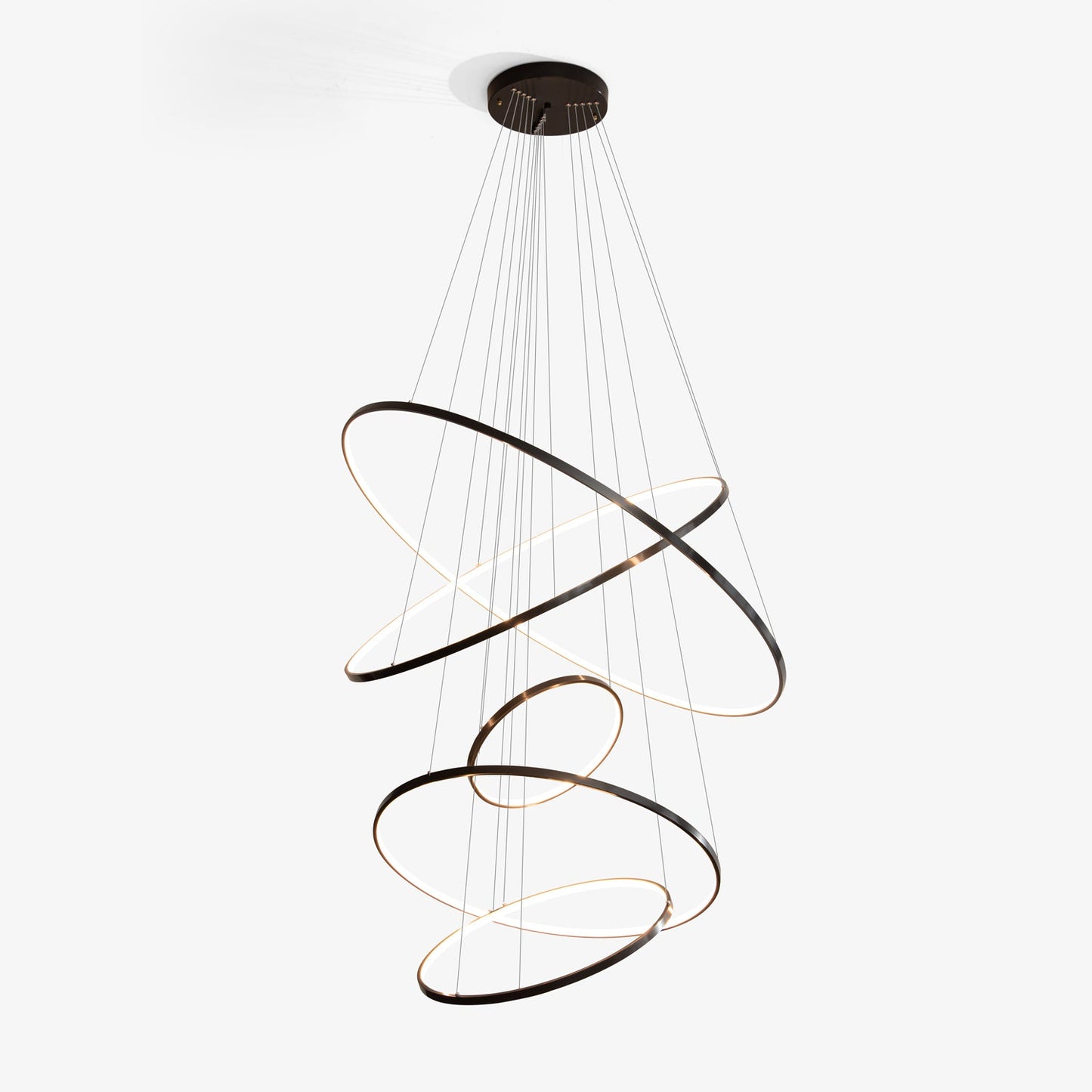 Orrery Rings Chandelier - Adjustable Height, Modern LED Lighting