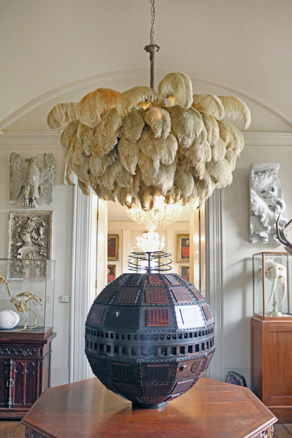 Elegant Ostrich Feather Chandelier - Soft Lighting & Unique Design