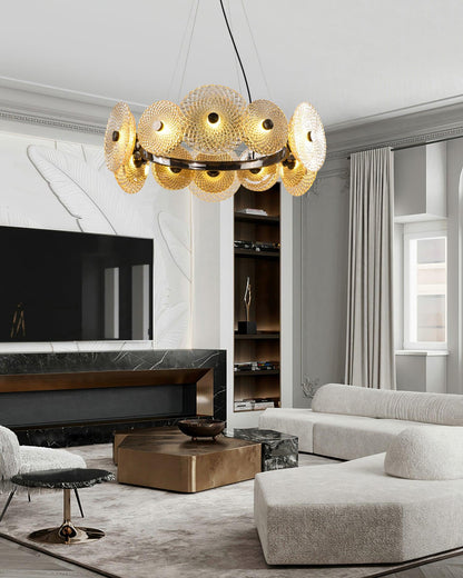 Paige Chandelier - Elegant Crystal Design with Dimmable Lighting Optio