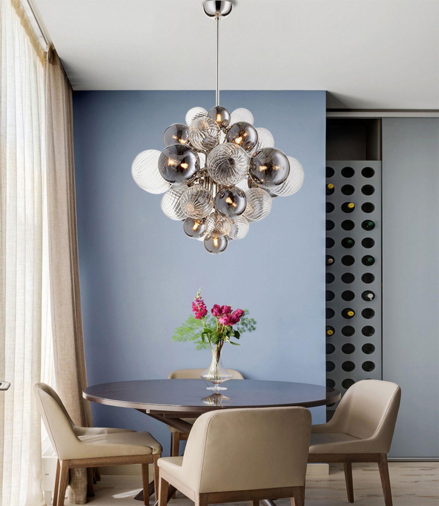 Pallocino Crystal Chandelier - Elegant Design with Adjustable Height