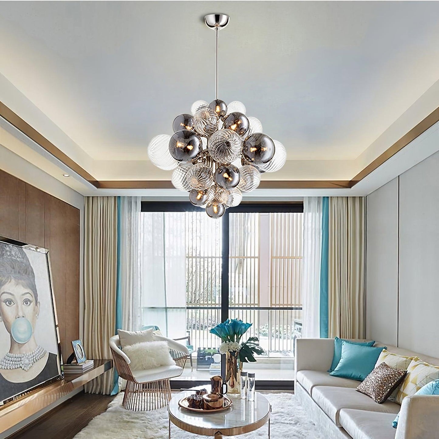 Pallocino Crystal Chandelier - Elegant Design with Adjustable Height