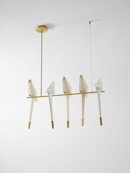 Elegant Paper Crane LED Chandelier with Adjustable Brightness & Unique