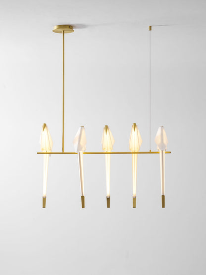 Elegant Paper Crane LED Chandelier with Adjustable Brightness & Unique
