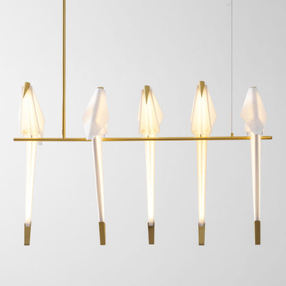 Elegant Paper Crane LED Chandelier with Adjustable Brightness & Unique