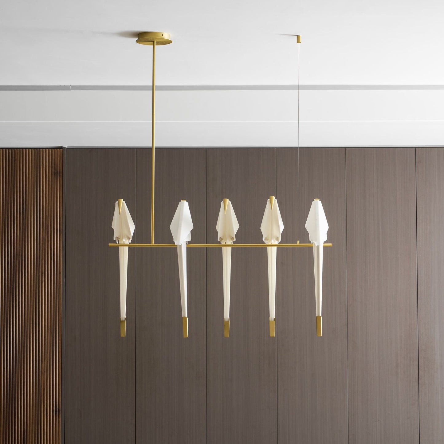 Elegant Paper Crane LED Chandelier with Adjustable Brightness & Unique