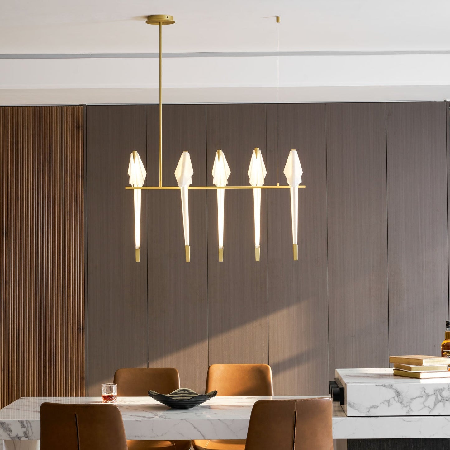 Elegant Paper Crane LED Chandelier with Adjustable Brightness & Unique