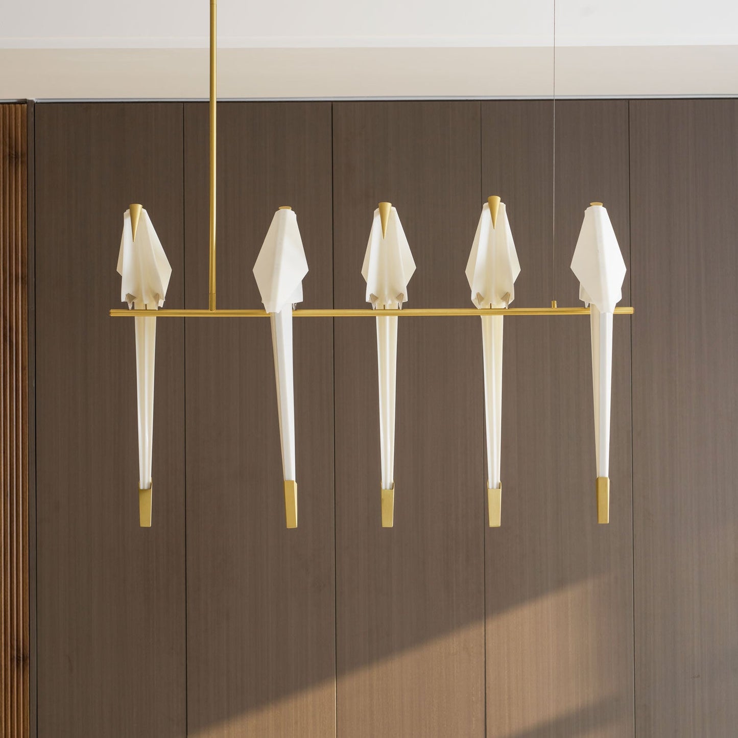 Elegant Paper Crane LED Chandelier with Adjustable Brightness & Unique