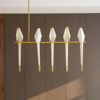 Elegant Paper Crane LED Chandelier with Adjustable Brightness & Unique