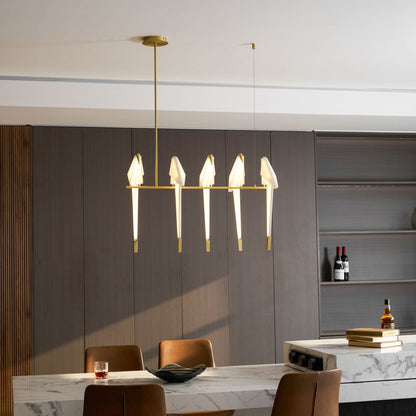 Elegant Paper Crane LED Chandelier with Adjustable Brightness & Unique