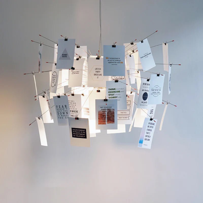Elegant Paper Chandelier - Lightweight, Eco-Friendly Design, Easy to H