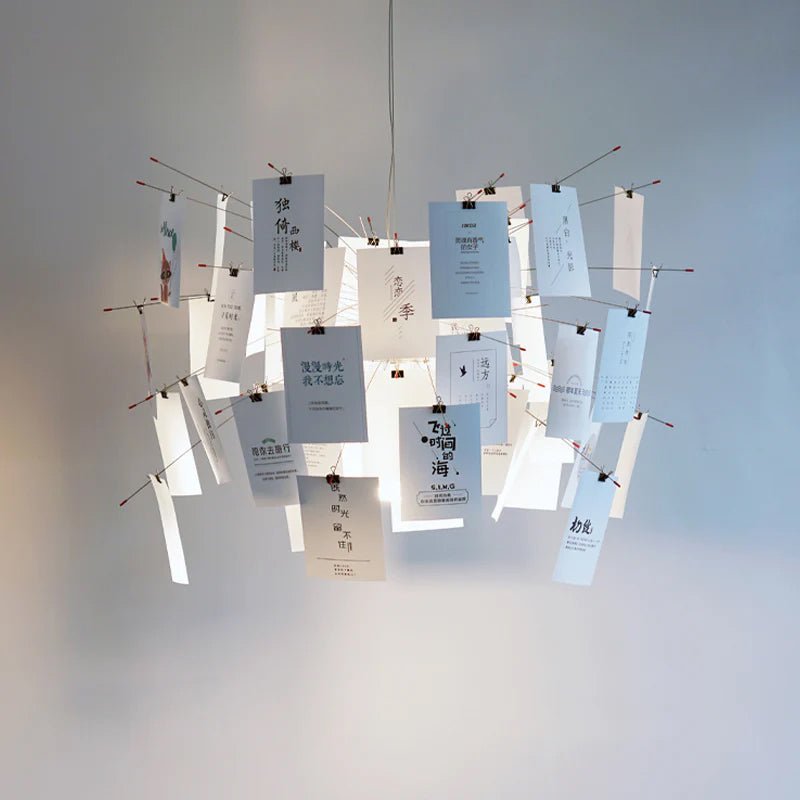 Elegant Paper Chandelier - Lightweight, Eco-Friendly Design, Easy to H