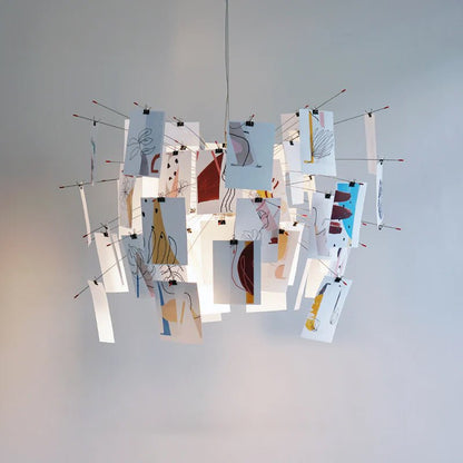 Elegant Paper Chandelier - Lightweight, Eco-Friendly Design, Easy to H