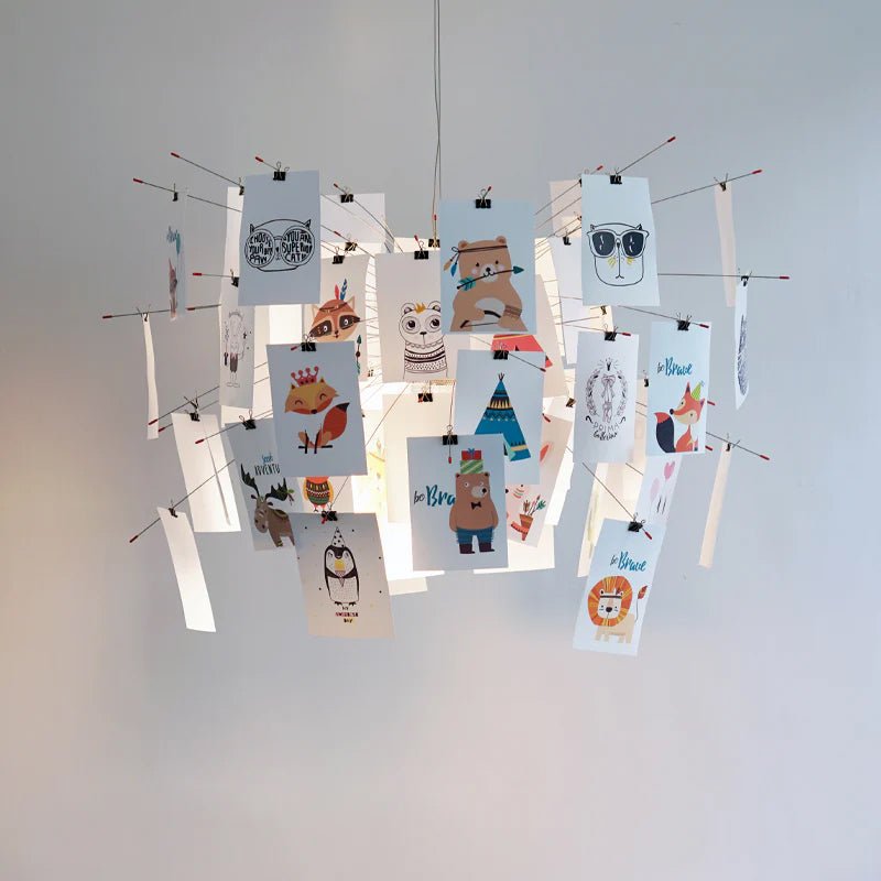 Elegant Paper Chandelier - Lightweight, Eco-Friendly Design, Easy to H