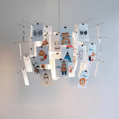 Elegant Paper Chandelier - Lightweight, Eco-Friendly Design, Easy to H