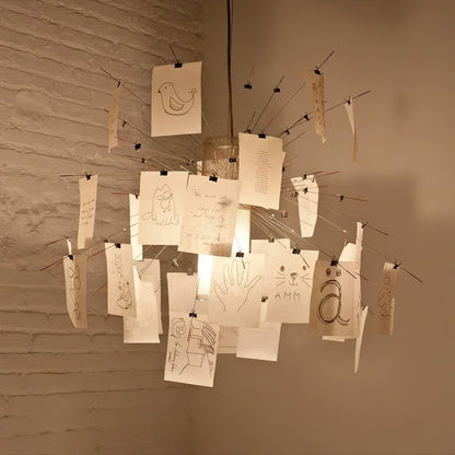 Elegant Paper Chandelier - Lightweight, Eco-Friendly Design, Easy to H