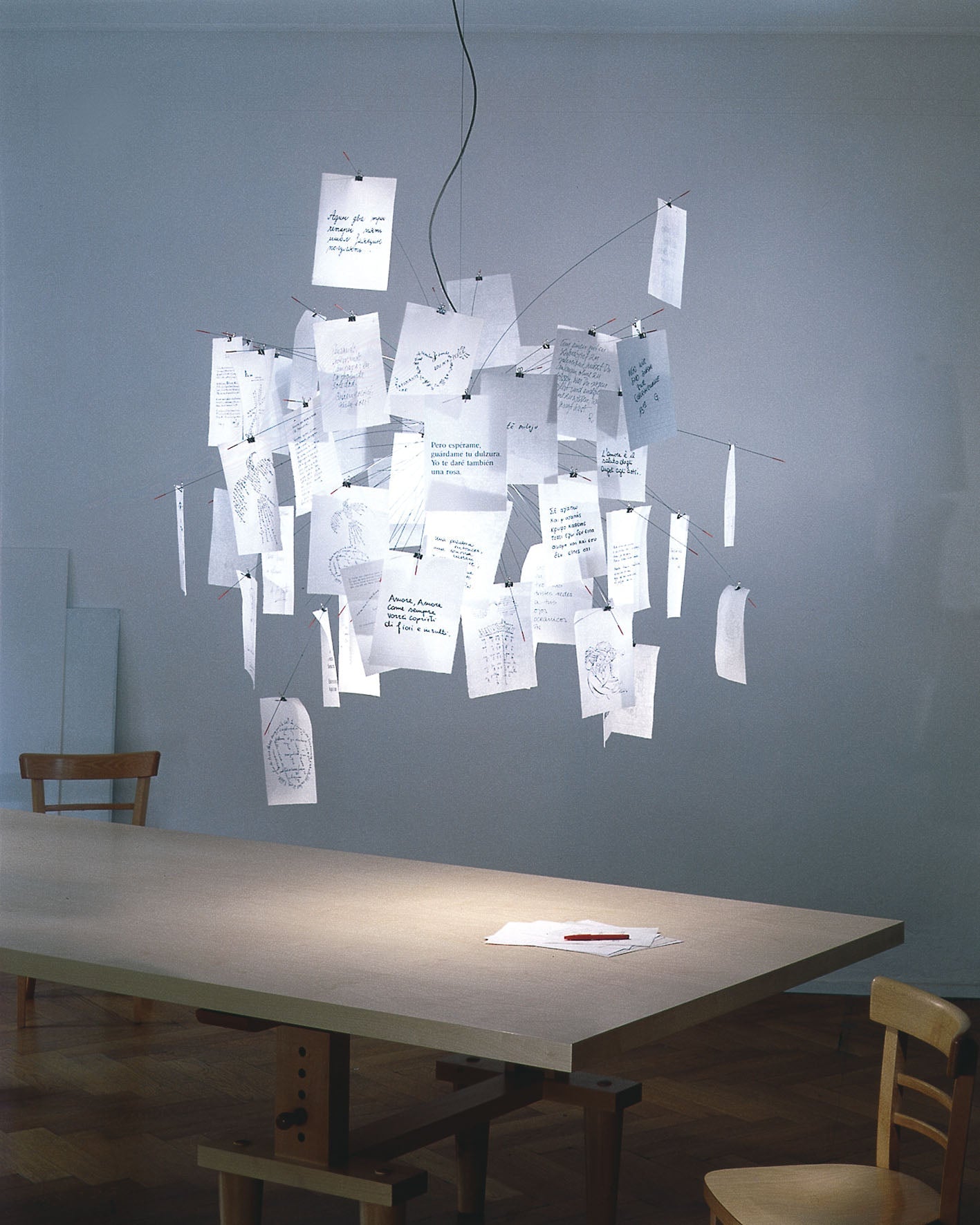 Elegant Paper Chandelier - Lightweight, Eco-Friendly Design, Easy to H