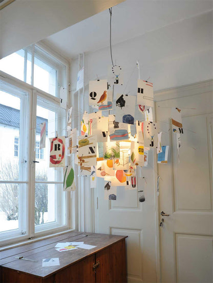 Elegant Paper Chandelier - Lightweight, Eco-Friendly Design, Easy to H
