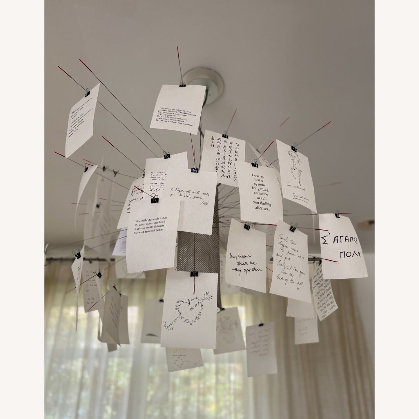 Elegant Paper Chandelier - Lightweight, Eco-Friendly Design, Easy to H