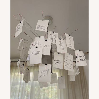 Elegant Paper Chandelier - Lightweight, Eco-Friendly Design, Easy to H