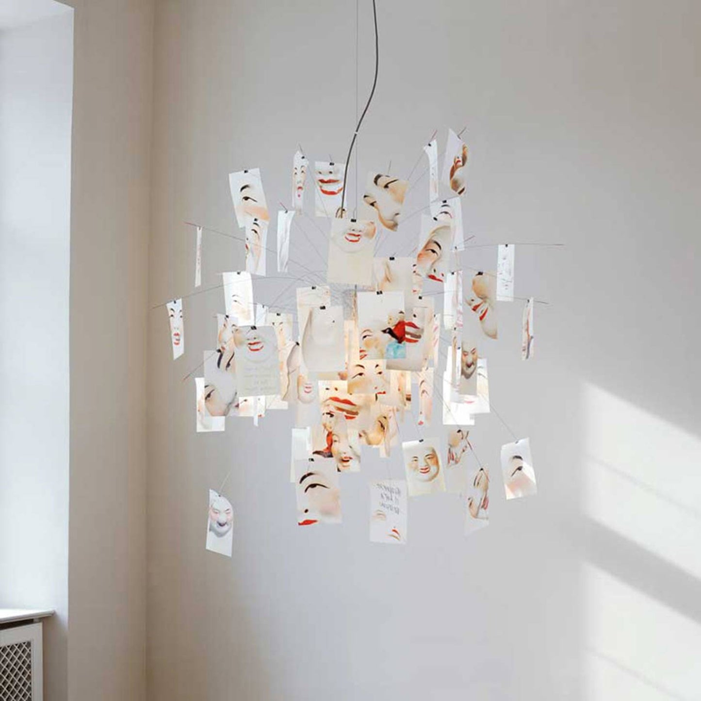 Elegant Paper Chandelier - Lightweight, Eco-Friendly Design, Easy to H