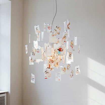 Elegant Paper Chandelier - Lightweight, Eco-Friendly Design, Easy to H