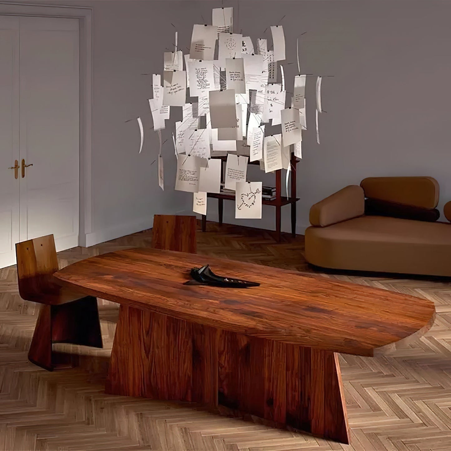 Elegant Paper Chandelier - Lightweight, Eco-Friendly Design, Easy to H