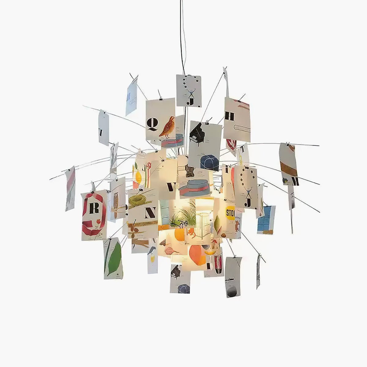 Elegant Paper Chandelier - Lightweight, Eco-Friendly Design, Easy to H