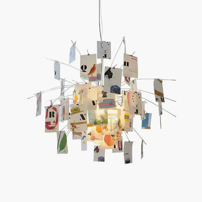 Elegant Paper Chandelier - Lightweight, Eco-Friendly Design, Easy to H