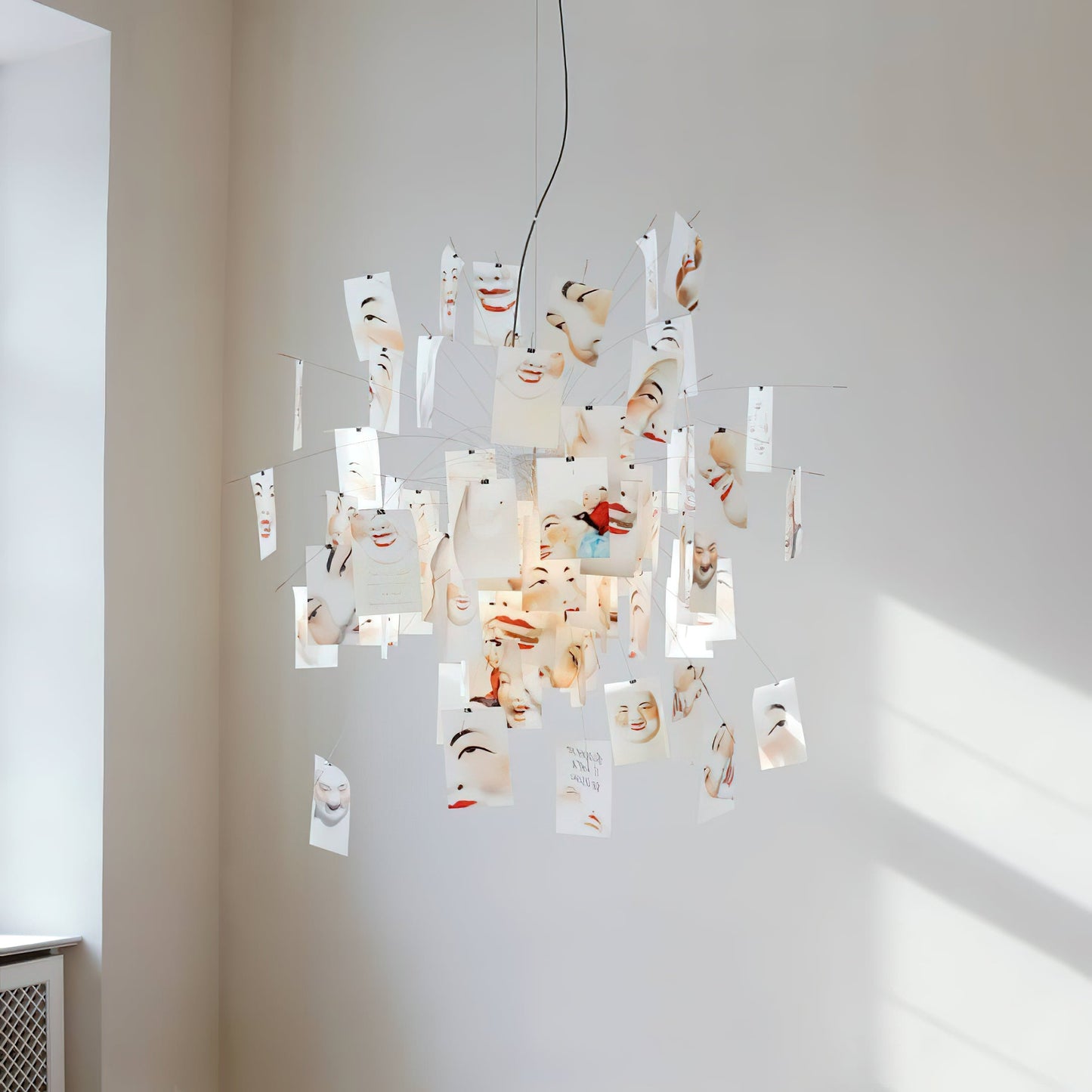 Elegant Paper Chandelier - Lightweight, Eco-Friendly Design, Easy to H