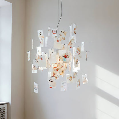 Elegant Paper Chandelier - Lightweight, Eco-Friendly Design, Easy to H
