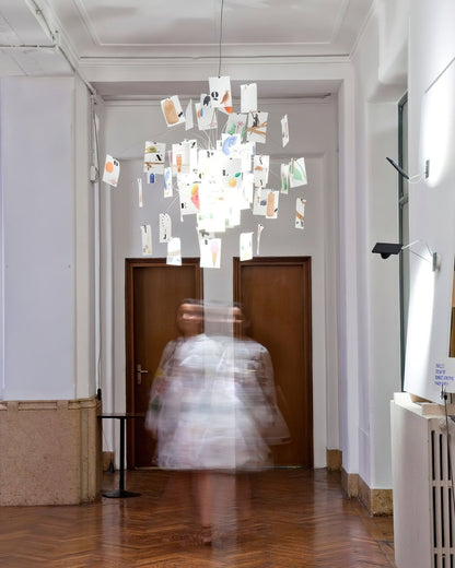 Elegant Paper Chandelier - Lightweight, Eco-Friendly Design, Easy to H