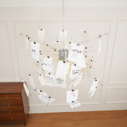 Elegant Paper Chandelier - Lightweight, Eco-Friendly Design, Easy to H