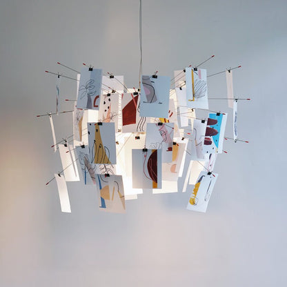 Elegant Paper Chandelier - Lightweight, Eco-Friendly Design, Easy to H