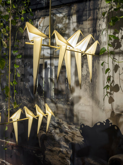 Elegant Paper Crane LED Chandelier with Adjustable Brightness & Unique