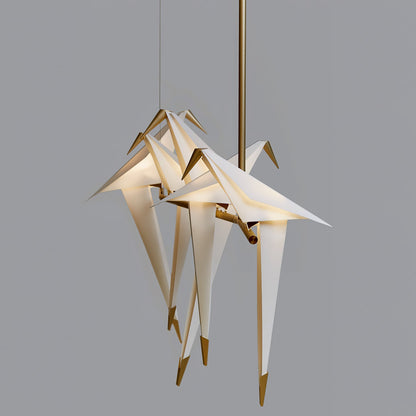 Elegant Paper Crane LED Chandelier with Adjustable Brightness & Unique