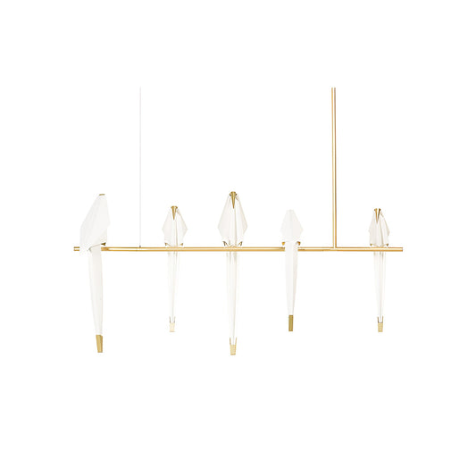 Elegant Paper Crane LED Chandelier with Adjustable Brightness & Unique