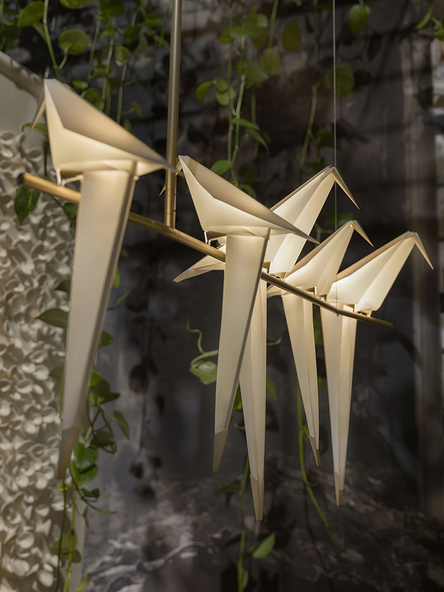 Elegant Paper Crane LED Chandelier with Adjustable Brightness & Unique