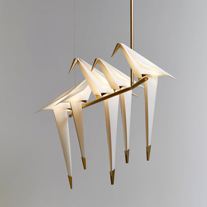 Elegant Paper Crane LED Chandelier with Adjustable Brightness & Unique