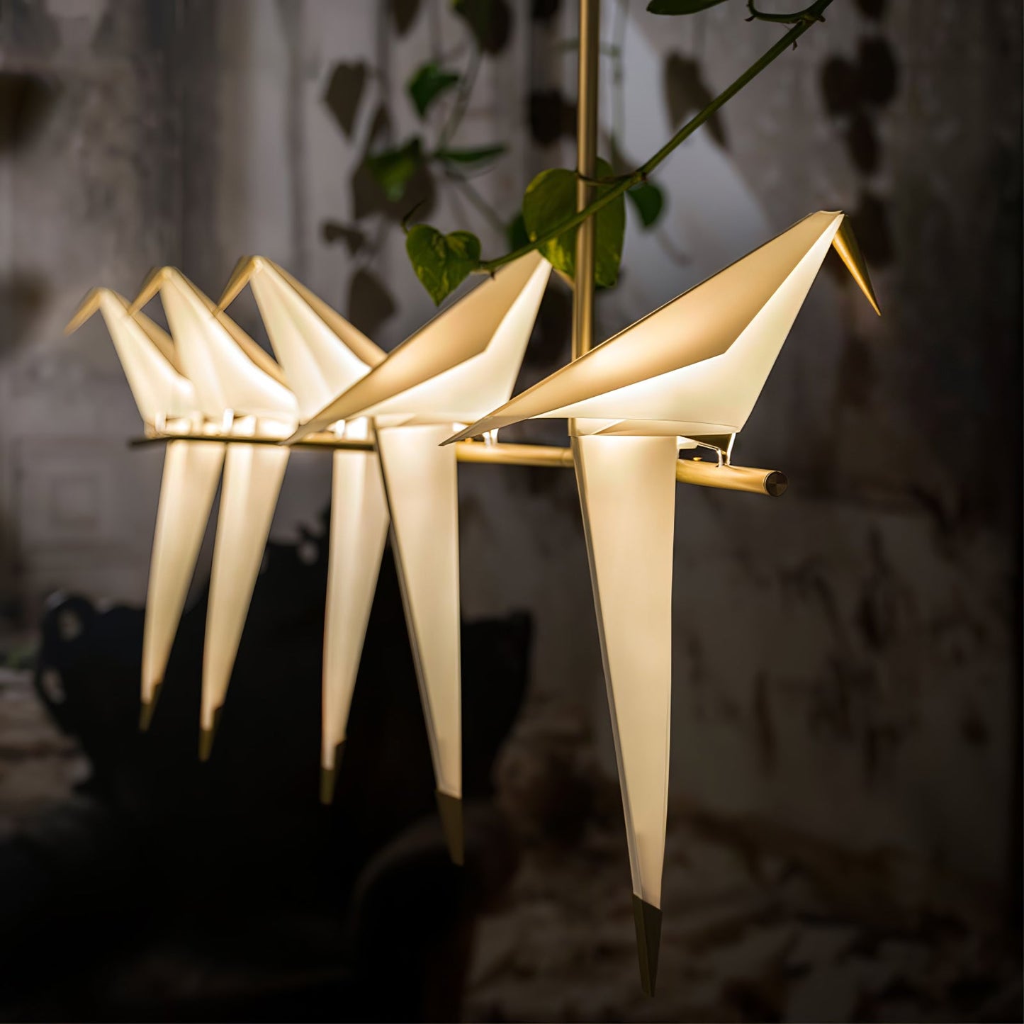 Elegant Paper Crane LED Chandelier with Adjustable Brightness & Unique
