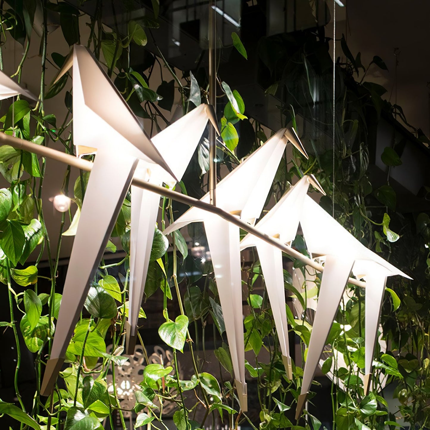 Elegant Paper Crane LED Chandelier with Adjustable Brightness & Unique