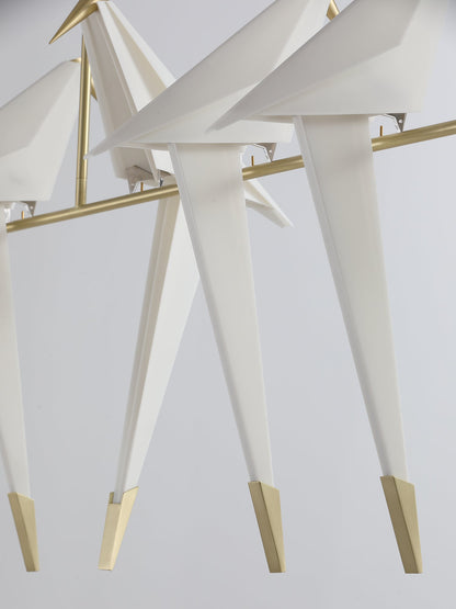 Elegant Paper Crane LED Chandelier with Adjustable Brightness & Unique