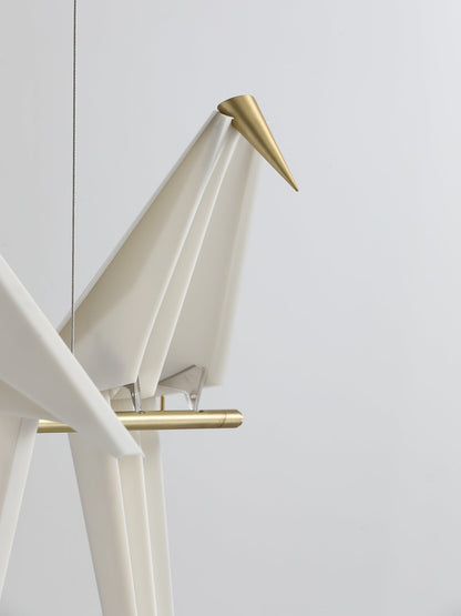 Elegant Paper Crane LED Chandelier with Adjustable Brightness & Unique