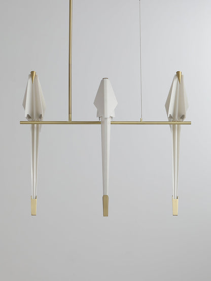 Elegant Paper Crane LED Chandelier with Adjustable Brightness & Unique
