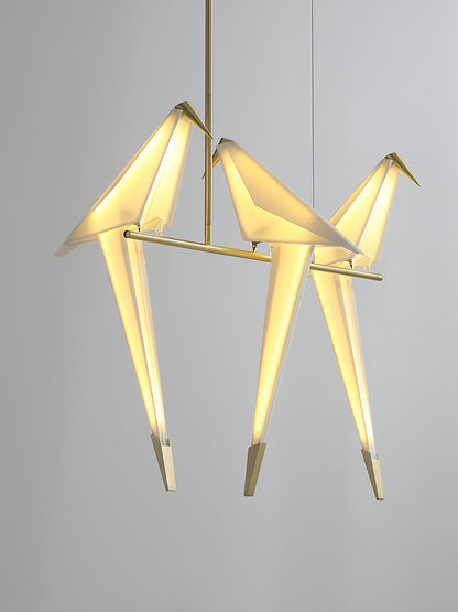 Elegant Paper Crane LED Chandelier with Adjustable Brightness & Unique