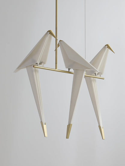 Elegant Paper Crane LED Chandelier with Adjustable Brightness & Unique