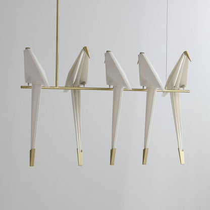 Elegant Paper Crane LED Chandelier with Adjustable Brightness & Unique