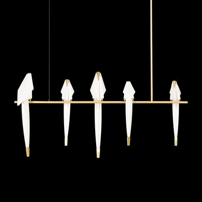 Elegant Paper Crane LED Chandelier with Adjustable Brightness & Unique