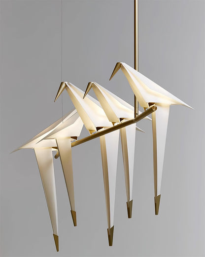 Elegant Paper Crane LED Chandelier with Adjustable Brightness & Unique