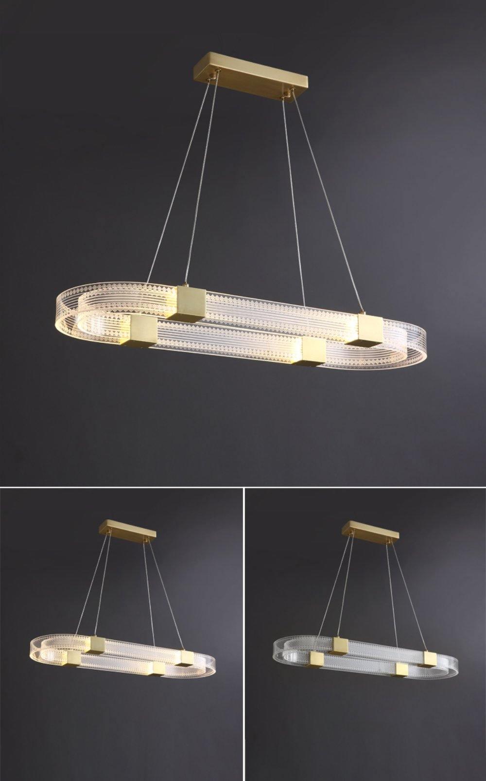 Modern Parallel Ring LED Chandelier with Dimmable Lighting & Energy Ef