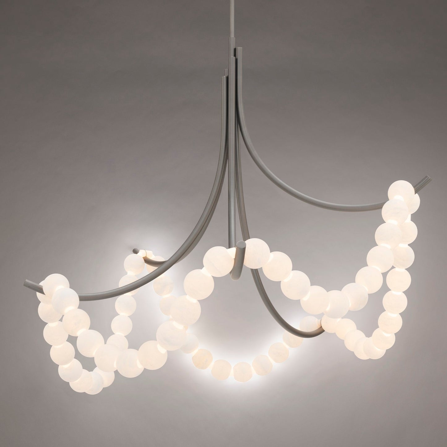 Parel Alabaster Chandelier - Elegant Design with Adjustable Height & L